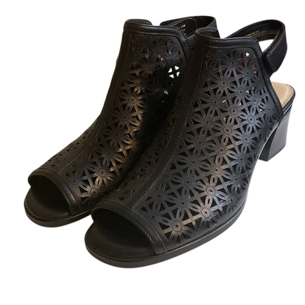 Earth‎ Origins Marino Mist Black Leather Sandals Sz 11 NEW